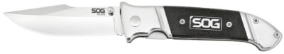 S.O.G SOG-FF38-CP Fielder  3.30″ Folding Clip Point Plain Satin 7Cr17MoV SS Blade Black G10 Handle Includes Belt Clip