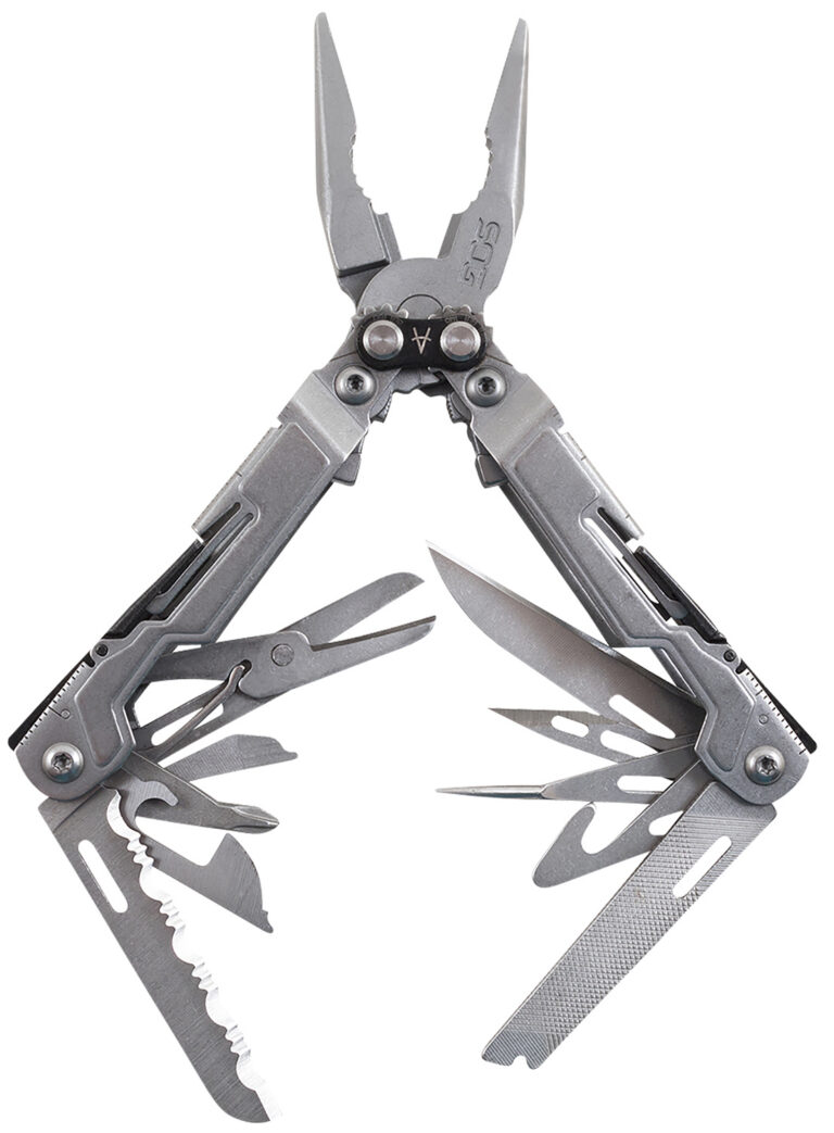 S.O.G SOG-PP1001-CP PowerPint Stonewashed Stainless Steel 5Cr15MoV Stainless Steel Long Features 18 Tools