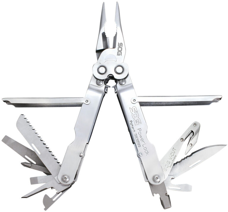 S.O.G SOG-S62N-CP PowerLock V-Cutter Polished 420 Stainless Steel 7" Long Includes Sheath
