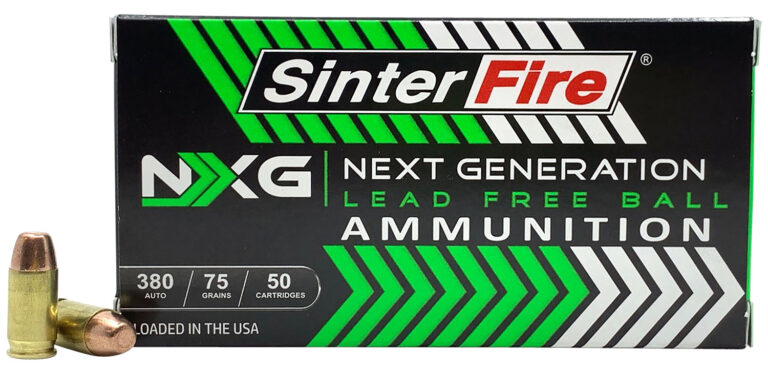 Sinterfire NXG Lead Free Ball Pistol Ammo 380 ACP 75 gr. Lead-Free Ball 50 rd.