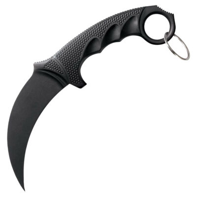 Cold Steel CS92FK FGX  4″ Fixed Plain Karambit Black Griv-Ex Blade/Black Griv-Ex w/Overmold Kray-Ex Handle