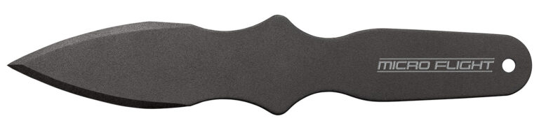 Cold Steel CS80STMB Micro Flight Thrower Fixed Plain Spear Point Black 550C Steel Blade/Handle