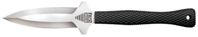 Cold Steel CS49NDE Hide Out  3″ Fixed Plain Satin Polished Japanese AUS-8A SS Blade/ Black Contoured & Checkered Kray-Ex Handle