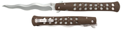 Cold Steel CS-26SXK6 Ti-Lite  6″ Folding Plain Kris AUS 10A Steel Blade/ Black Griv-Ex Handle