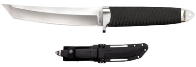 Cold Steel CS-35AB San Mai Master 6″ Fixed Tanto Plain Satin VG-10 San Mai Blade/Black Textured/Oval Kray-Ex Handle Includes Sheath
