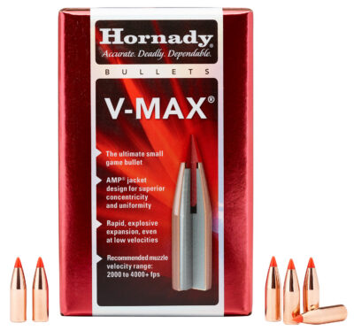 V-MAX 6MM (0.243”) V-MAX BULLETS V-MAX® 6MM CAL. (0.243”) 65GR POLYMER TIP BOAT TAIL 100/BOX