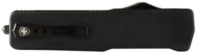 Templar Knife SZBR321 Premium Weighted  Small 3″ OTF Drop Point Plain Black Oxide Stonewashed D2 Steel Blade, 4.50″ Black Aluminum/Rubber Handle