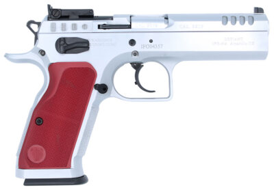 Tanfoglio IFG TFSTOCK29OR Stock II  9mm Luger 16+1 4.44″ Stainless Polygonal Rifled Barrel, Ported Slide & Frame w/Red Polymer Grips Right Hand