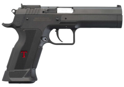 Tanfoglio IFG TFSTOCK3P9 Stock III  Full Size 9mm Luger 16+1, 4.44″ Black Polygonal Rifled Barrel, Black Serrated Slide, Black Polymer Frame w/Beavertail, Black Polymer Grip