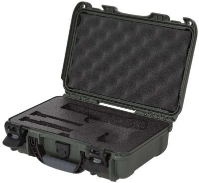 Nanuk 909CLASG6 909 Classic Gun Case Waterproof & Airline Approved Olive Polyethylene w/ Closed-Cell Foam 11.44″ L x 7″ W x 3.68″ H Interior Dimensions
