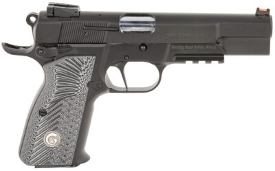 EAA GIRSAN 390470 MCP35 Match 9mm Luger 15+1 4.87″ Stainless Steel Barrel, Matte Black Serrated Slide, Matte Black Steel Frame w/Accessory Rail & Beavertail, Black/Gray Checkered Grips Ambidextrous