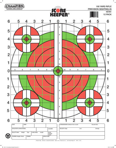 100 YD RIFL LG ORG SIGHT IN 12PK