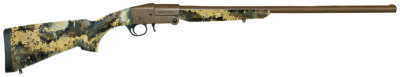 Charles Daly 930338 101  Full Size 20 Gauge Break Open 3″ 1rd 26″ Flat Dark Earth Cerakote Steel Barrel & Receiver, Fixed TrueTimber Prairie Synthetic Stock