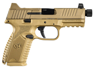 FN 66100745 509 Midsize Tactical 9mm Luger 4.50″ Threaded Barrel 15+1 Or 24+1, Flat Dark Earth Polymer Frame With Mounting Rail, Optic Cut FDE Stainless Steel Slide, No Manual Safety, Optics Ready