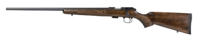 CZ-USA 02391 CZ 457 American Full Size 22 WMR 5+1 24″ Black Nitride Black Nitride Steel Receiver Turkish Walnut Fixed American Style Stock Left Hand
