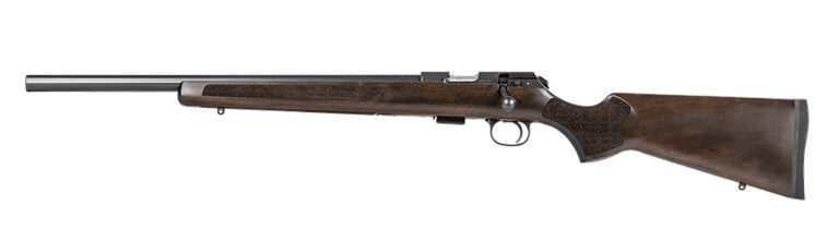 CZ-USA 02392 457 Varmint 22 LR 5+1 20.50" Black Nitride Heavy Barrel, Black Nitride Stainless Steel Grooved Receiver, Wood Stockn Left Hand