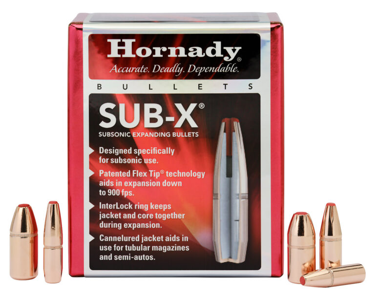 SUB-X 35 CALIBER (0.357'') BULLETS SUB-X 35 CAL (.357) 250GR POLYMER TIPPED W/CANNELURE 100/BOX