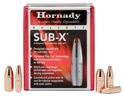 SUB-X 45 CALIBER (0.452”) BULLETS SUB-X .45 CAL (0.452”) 395GR PTFB W/CANNELURE 50/BOX
