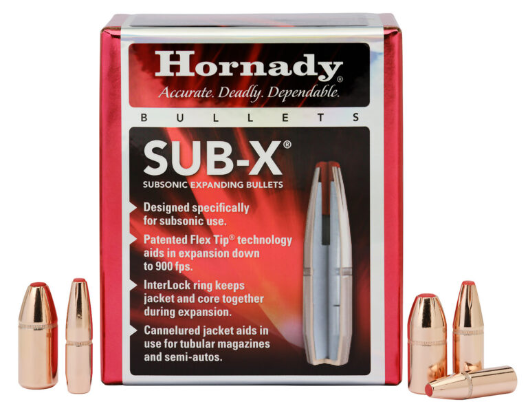 SUB-X 45 CALIBER (0.452'') BULLETS SUB-X .45 CAL (0.452'') 395GR PTFB W/CANNELURE 50/BOX