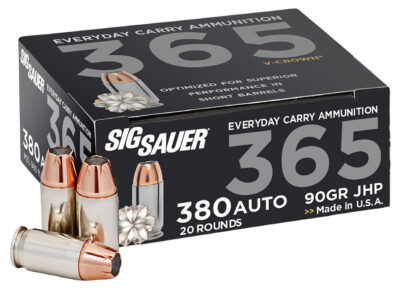 SIG SAUER V-CROWN 365 380ACP 365 JHP 20RD BX 200RD CASE