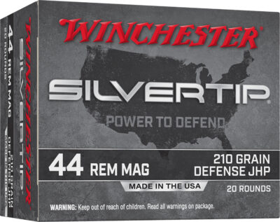 Winchester Silvertip Pistol Ammo 44 Rem. Mag. 210 gr. JHP 20 rd.