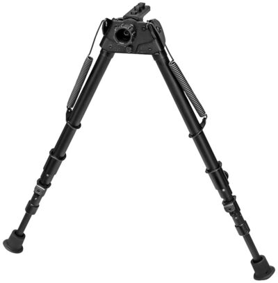 Harris Bipods S-25CM-LOK Swivel 25C M-LOK, 13.5-27″, Black Steel/Aluminum, Rubber Feet