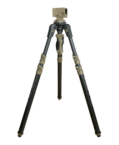 Primos 65900 Trigger Stick Apex Tripod made of Aluminum with Carbon Fiber/Flat Dark Earth Accent Finish, 28″-62″ Vertical Adjustment & Rubber Feet