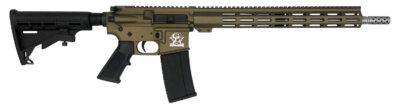 Great Lakes Firearms GL15223SSBRZ AR-15  223 Wylde 30+1 16″ Stainless Barrel, Bronze Cerakote Receiver, Full Picatinny Rail, Black Collapsible Stock, Polymer Grip