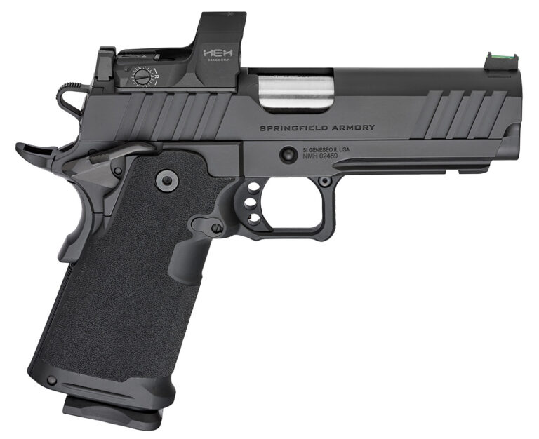 Springfield Armory PH9117AOSD Prodigy 9mm Luger 20+1/17+1 4.25" Bull Barrel, Black Cerakote Carbon Steel Frame w/Picatinny Acc. Rail, Black Cerakote Optics Ready Slide, Includes Hex Dragonfly Red Dot