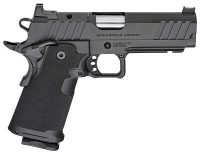 Springfield Armory PH9117AOS Prodigy  9mm Luger 20+1/17+1 4.25″ Bull Barrel, Black Cerakote Carbon Steel Frame w/Picatinny Acc. Rail, Optic Ready Slide, Polymer Grip, Fiber Optic Sight