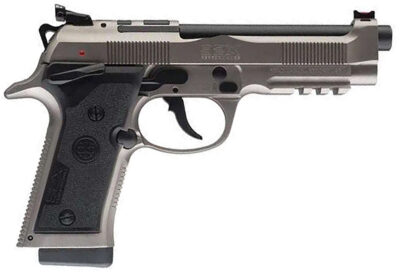 Beretta USA J92XPCO21 92X PCO Full Size Frame 9mm Luger 15+1 4.90″ Black Barrel, Gray Nistan Optic Ready/Serrated Steel Slide & Frame w/Beavertail & Picatinny Rail