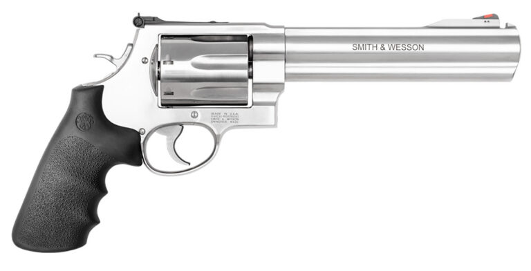 Smith & Wesson 13331 Model 350  X-Frame 350 Legend 7 Shot 7.50" Satin Stainless Steel Barrel, Cylinder & Frame, Black Finger Grooved Grip, Internal Lock Safety, Exposed Hammer