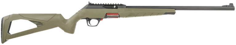 Winchester Repeating Arms 521139102 Wildcat Full Size 22 LR 10+1 18" Matte Blued Sporter Barrel, Picatinny Rail Matte Black Polymer Receiver, OD Green Skeletonized Synthetic Stock, Ambidextrous
