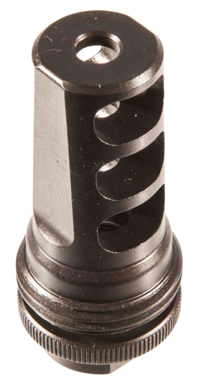 SilencerCo AC142 ASR Muzzle Brake Black Steel with 1/2″-28 tpi Threads for 5.56x45mm NATO