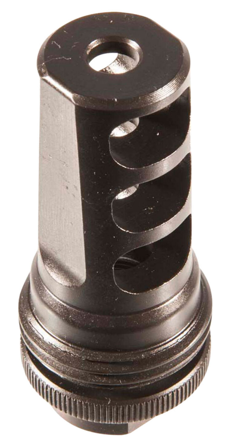 SilencerCo AC142 ASR Muzzle Brake Black Steel with 1/2"-28 tpi Threads for 5.56x45mm NATO