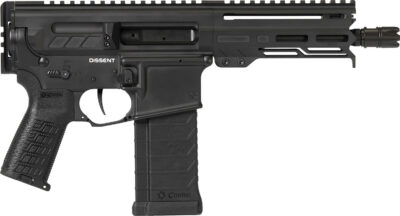 CMMG 54AA847AB Dissent  5.7x28mm 32+1 6.50″, Black Cerakote Rec, OEM Grip, Picatinny Buffer Adapter, Zeroed Drop-In Single Stage Trigger