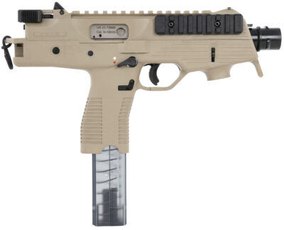 B&T Firearms 30105NUSCT TP9 9mm Luger 30+1 5.10″, Coyote Tan, Polymer Frame/Grip, No Brace, Iron Sights