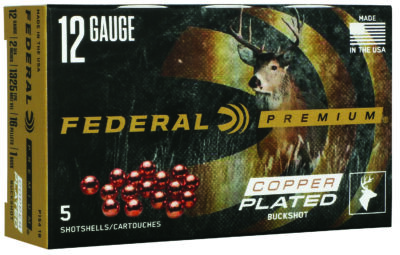 Federal P1541B Premium Max Buck 12Gauge 2.75″ 1BuckShot 16Pellets 5 Per Box/50 Case