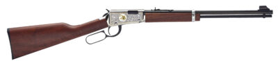 Henry H00125 Classic 25th Anniversary 22 Short, 22 Long, 22 LR 15LR/17L/21Short 18.50″ Blued Barrel, Nickel-Plated Rec, Semi-Fancy American Walnut Stock