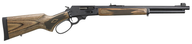 Marlin 70456 1895 Gun Guide 45-70 Gov 6+1 19.10" Satin Blued Steel Barrel/Blued Steel Receiver/Brown Laminate Fixed Stock Right Hand Worn, Right Side Buttstock