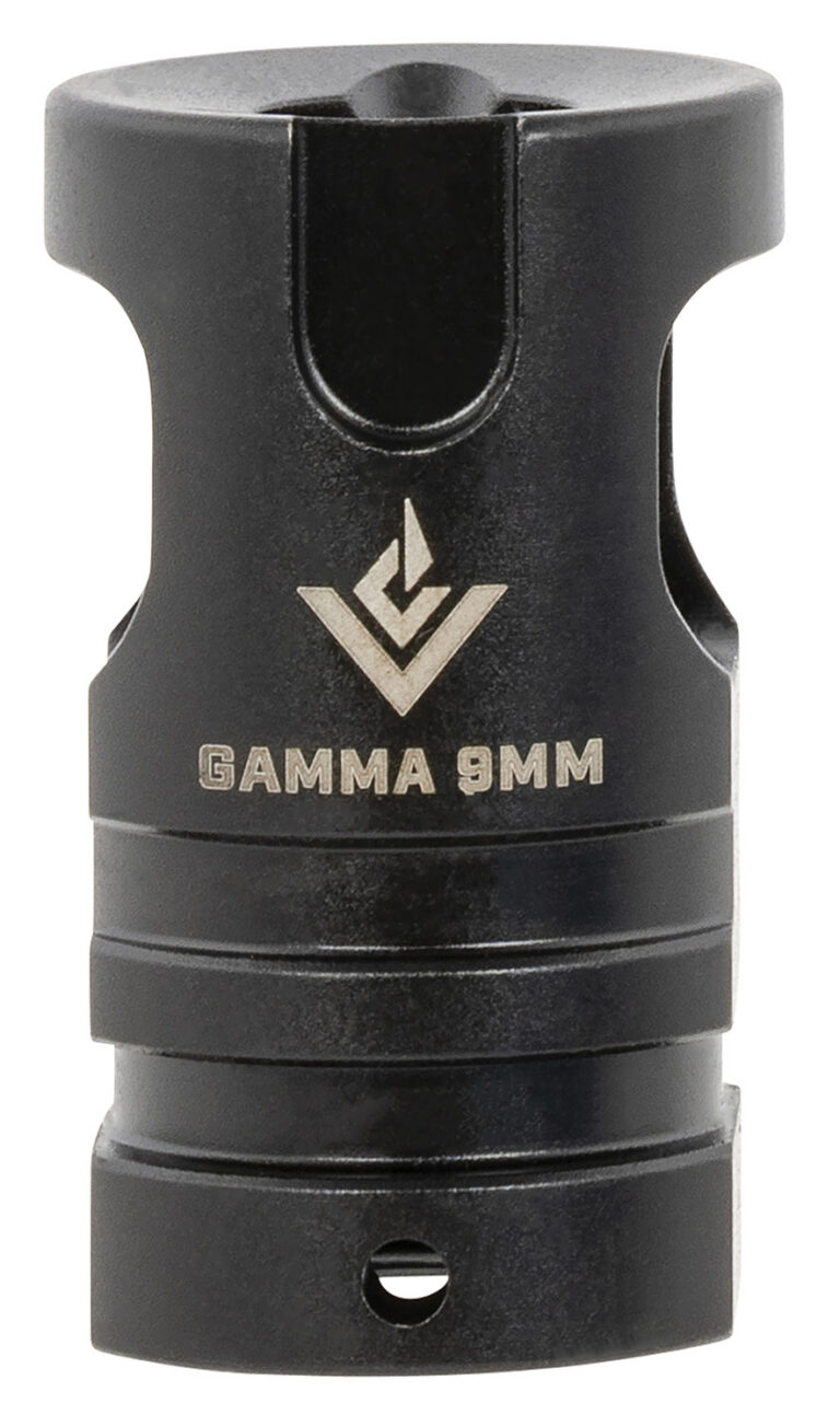 Aero Precision VG6 Precision Gamma Muzzle Device, AR-15, 9mm Luger, 1.75 in, 1/2x28, Nitride Black, APVG200027A