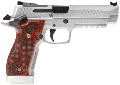 Sig Sauer 226X59CLASSIC10 P226 X-Five Classic 9mm Luger 10+1 (3) 5″, Stainless, Picatinny Rail & Beavertail Frame, Serrated Optic Cut Slide, Custom Hogue Cocobolo Grip