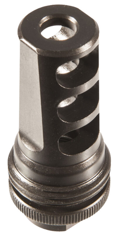 SilencerCo AC858 ASR Muzzle Brake Black Steel with 3/4″-24 tpi Threads for 338 Cal