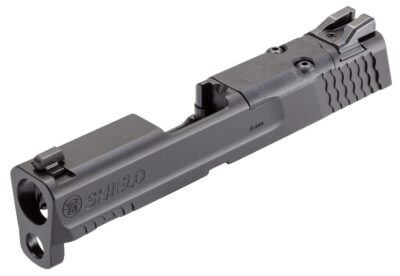Smith & Wesson 3015613 Slide Assembly Shield Fits S&W Shield/Shield Plus Optic Ready 9mm Luger Black Armornite Stainless Steel 3-Dot White Sights
