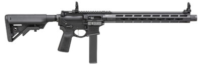 Springfield Armory STV91609B SAINT Victor 9mm Luger 16″ 32+1, Black, B5 Systems Bravo Stock & Type 23 Grip, Flip-Up Sights, Blast Diverter