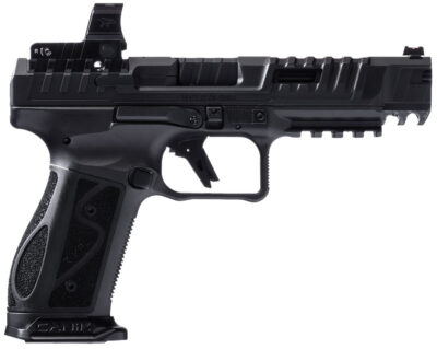Canik HG7607N SFx Rival-S Full Size Frame 9mm Luger 18+1, 5″ Black Steel Barrel, Dark Side Optic Ready/Serrated w/Ports Steel Slide, Steel Frame w/Picatinny Rail, MeCanik MO2 Red Dot, Ambidextrous