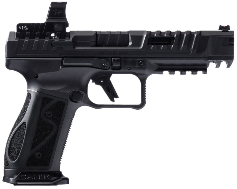 Canik HG7607N SFx Rival-S Full Size Frame 9mm Luger 18+1, 5" Black Steel Barrel, Dark Side Optic Ready/Serrated w/Ports Steel Slide, Steel Frame w/Picatinny Rail, MeCanik MO2 Red Dot, Ambidextrous