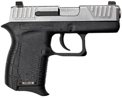 Diamondback DB0100E022 DB380 Gen4 Micro-Compact Frame 380 ACP 6+1, 2.80″ Stainless Steel Barrel, Nickel Boron Serrated Stainless Steel Slide, Black Polymer Frame w/Beavertail & Grip