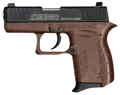 Diamondback DB0100E072 DB380 Gen4 Micro-Compact Frame 380 ACP 6+1, 2.80″ Stainless Steel Barrel, Black Nitride Serrated Stainless Steel Slide, Midnight Bronze Polymer Frame w/Beavertail & Grip