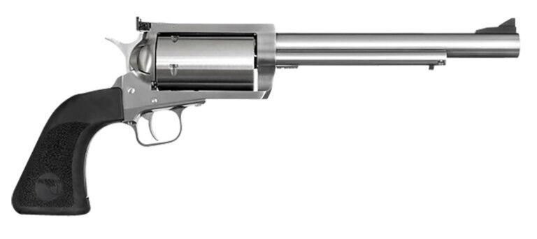 Magnum Research BFR350L7 BFR  350 Legend 6 Shot 7.50" Brushed Stainless Steel Barrel, Stainless Cylinder, Brushed Stainless Steel Frame, Black Rubber Grips, Exposed Hammer